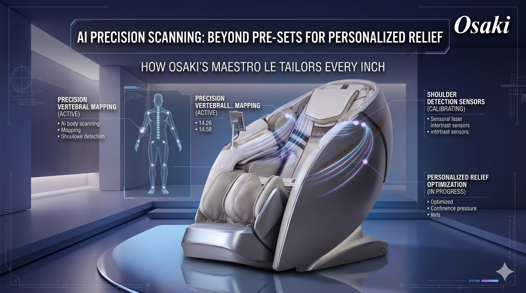 Osaki massage chair body scanning technology