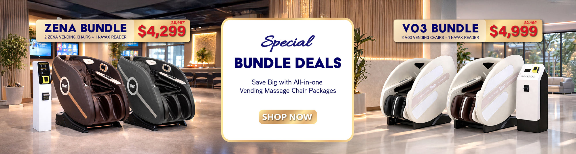 Special Bundle Deals Save Big with All-in-one Vending Massage Chair packages - Shop Now