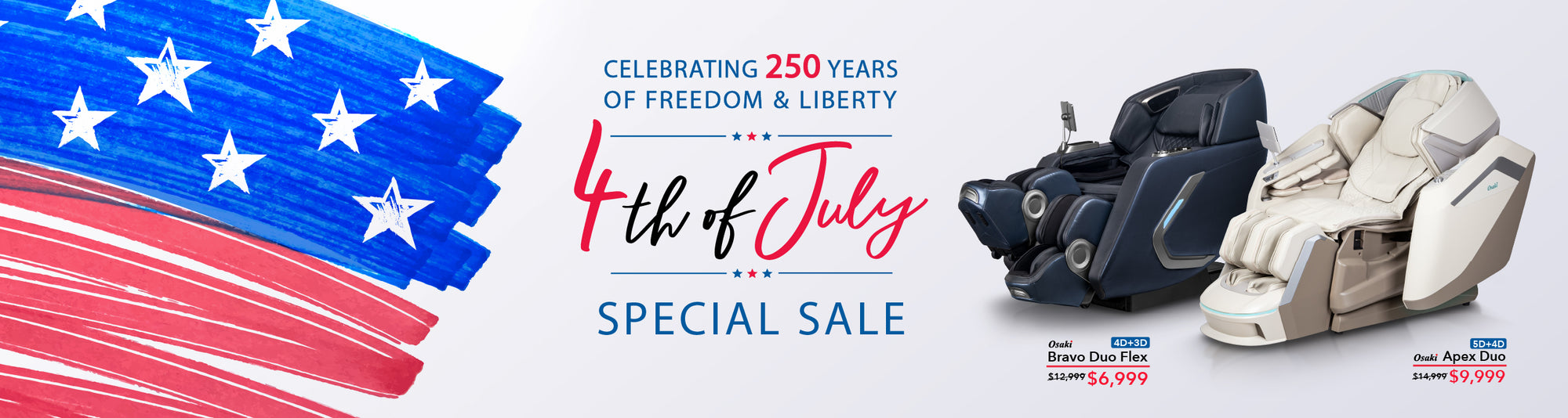 Celebrating 250 years of freedom & liberty 4th of July Special Sale