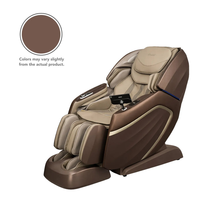 Osaki Titan Emperor II 4d massage chair in a premium home theater room setting, showcasing the best massage chair features including full body air compression and luxury zero gravity recline.