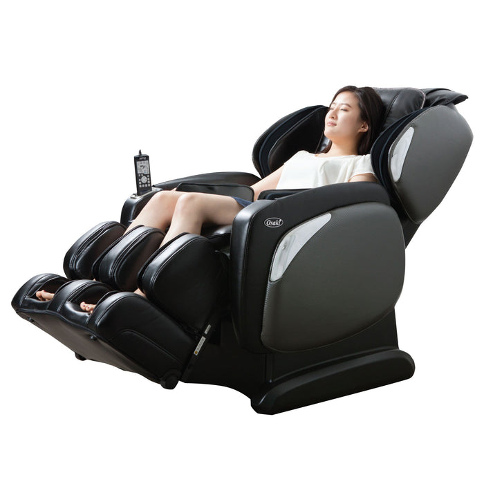 OSAKI OS-4000CS 2D Massage Chair -  Black color reclined with the model